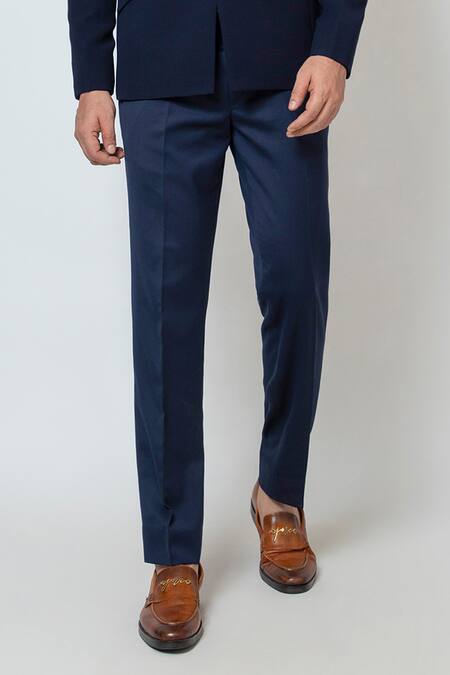 Yoseba Black Polyester Cut Work Electric Embroidered Lapel Collar Blazer And Trouser Set Online at Aza Fashions Yoseba_Black Polyester Cut Work Electric Embroidered Lapel Collar Blazer And Trouser Set _Online_at_Aza_Fashions