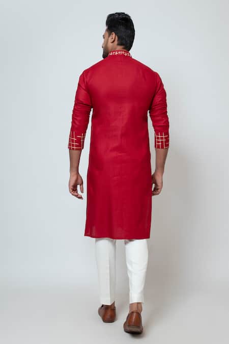Yoseba Charm Box Thread Work Kurta & Pant Set 