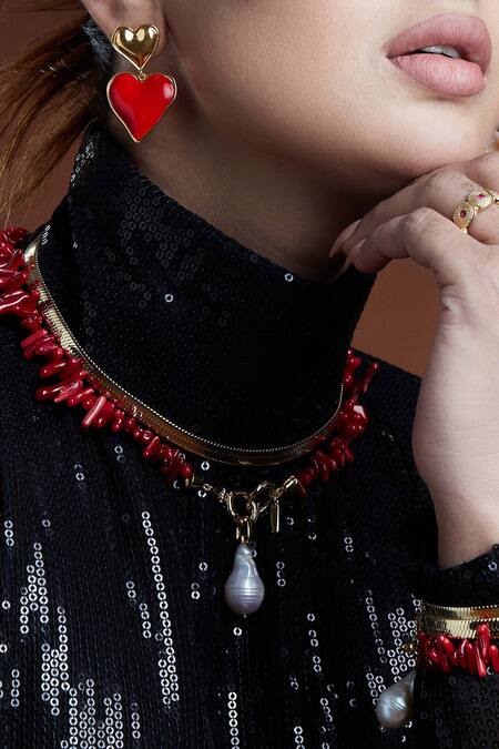 Shop_Arvino_Gold Plated Axis Infinity Necklace _Online_at_Aza_Fashions