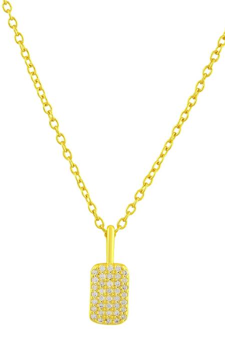 Arvino_Gold Plated Crystal Bullion Finery Embellished Necklace _Online_at_Aza_Fashions