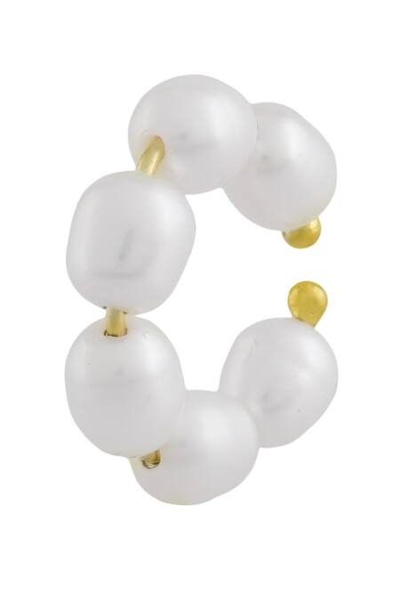 Buy Arvino Gold Plated Pearls Weave Ear Cuff-single Pc Online at Aza Fashions Buy_Arvino_Gold Plated Pearls Weave Ear Cuff-single Pc _Online_at_Aza_Fashions