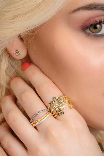 Arvino_Gold Plated Crystals Constellation Astrid Embellished Band Ring - Single Pc _Online_at_Aza_Fashions