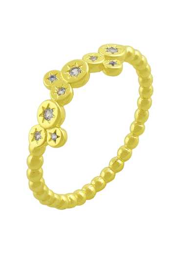 Arvino_Gold Plated Crystals Constellation Astrid Embellished Band Ring - Single Pc _at_Aza_Fashions