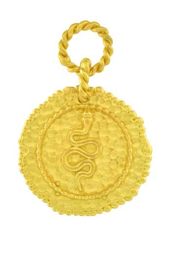 Arvino Embossed Snake Coin Charm 