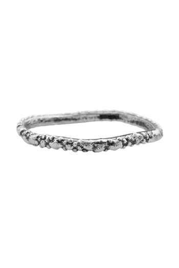 Arvino_Gold Plated Granulated Multitone Stack Ring _at_Aza_Fashions