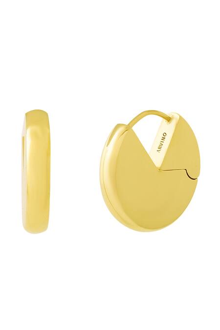 Buy_Arvino_Gold Plated Pacman Earrings _Online_at_Aza_Fashions