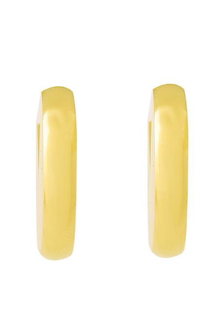 Shop_Arvino_Gold Plated Pacman Earrings _Online_at_Aza_Fashions