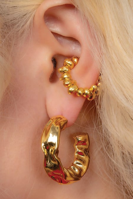 Arvino Hammered Small Hoops 