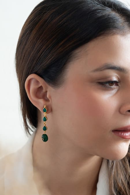 Do Taara Jade Kundan Embellished Dangler Earrings 