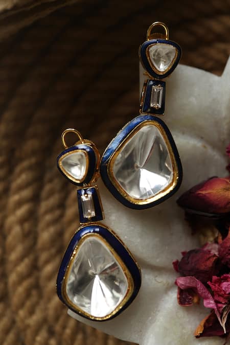 Do Taara Polki Embellished Drop Earrings