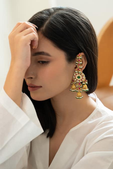 Do Taara Kundan & Pearl Embellished Earrings 