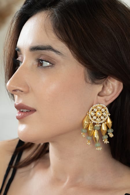 Do Taara Onyx Stone Embellished Earrings 