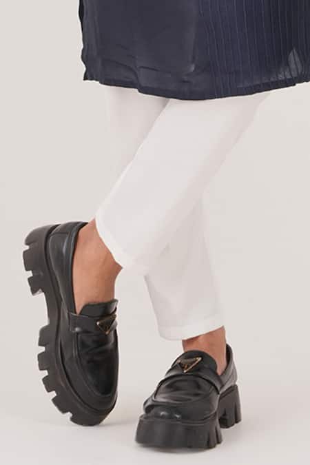 Label Shristi Chetani_Blue Silk, Crepe, Cotton Embroidery Floral Print Bundi Kurta Set_Online_at_Aza_Fashions