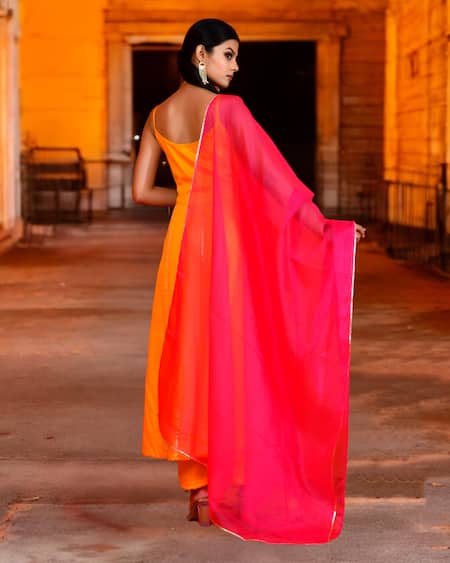 Bannhi By Priyanka Rathore Gota Lace Anarkali Pant Set 