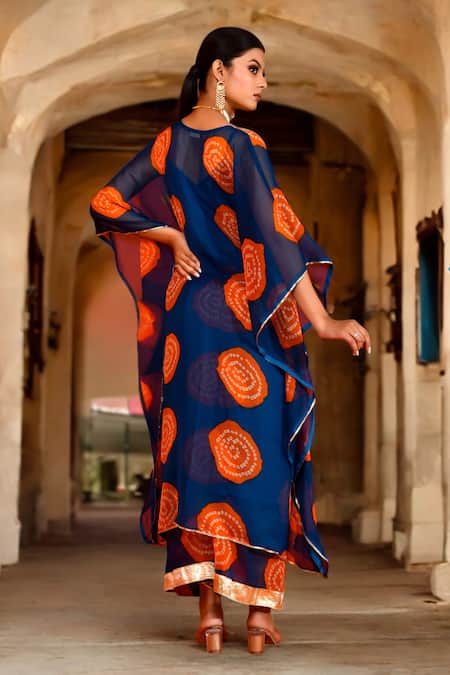 Bannhi By Priyanka Rathore Bandhani Print Kaftan & Pant Set 