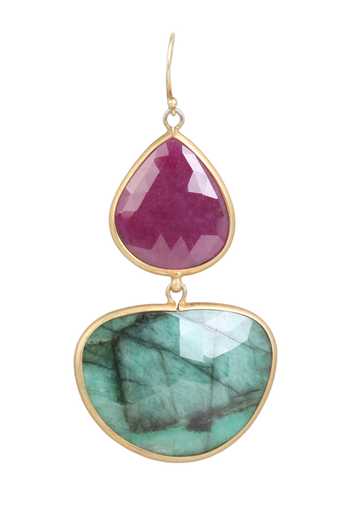Anuka Jewels_Red Stones Gloom Drop Earrings _Online_at_Aza_Fashions