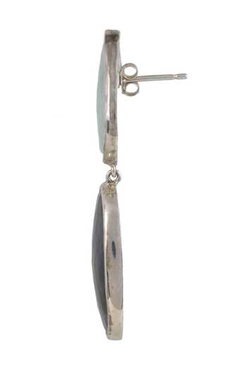 Anuka Jewels_Silver Plated Stones Azura Tear Drop Earrings _Online_at_Aza_Fashions