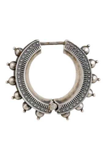 Anuka Jewels Silver Plated Beads Ghungroo Tribal Hoops Online at Aza Fashions Anuka Jewels_Silver Plated Beads Ghungroo Tribal Hoops _Online_at_Aza_Fashions