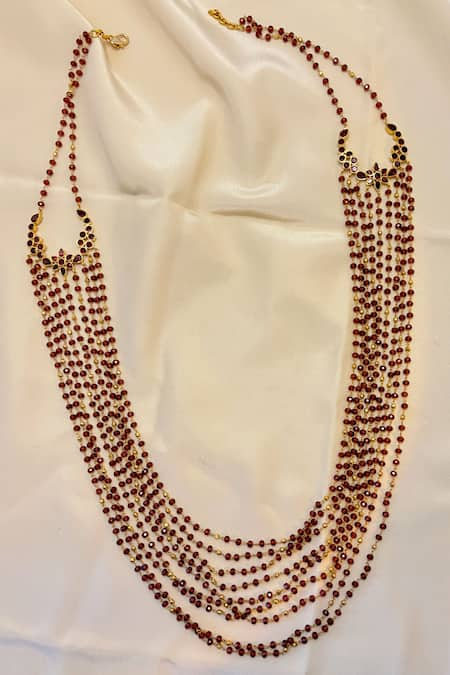 Anuka Jewels Bead Embellished Layered Necklace 