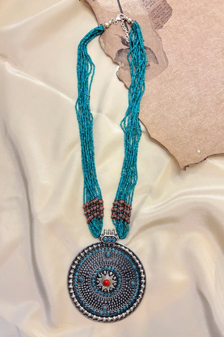 Anuka Jewels Bead Layered Embellished Necklace 