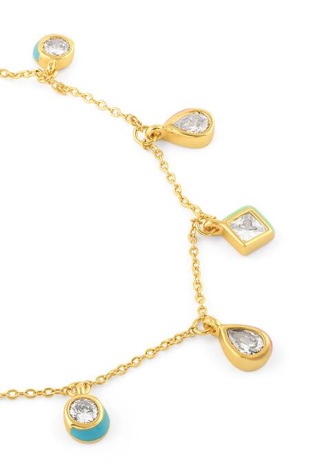 Isharya Multi Color Cubic Zirconia Embellished Choker Online at Aza Fashions Isharya_Multi Color Cubic Zirconia Embellished Choker _Online_at_Aza_Fashions