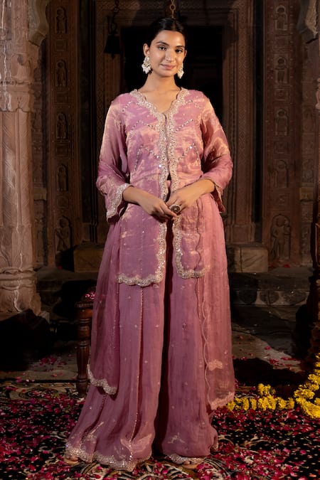 Farha Syed Zardozi Embroidered Kurta Set 