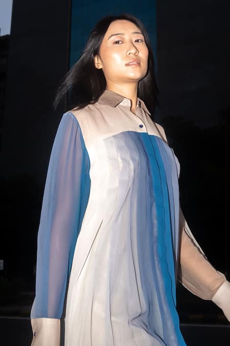 Buy Leh Studios Multi Color Viscose Collared Lyra Shirt Dress Online at Aza Fashions Buy_Leh Studios_Multi Color Viscose Collared Lyra Shirt Dress _Online_at_Aza_Fashions