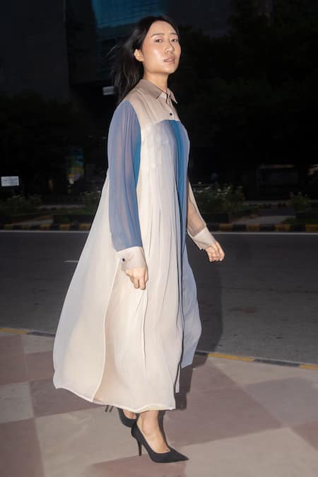 Shop Leh Studios Multi Color Viscose Collared Lyra Shirt Dress Online at Aza Fashions Shop_Leh Studios_Multi Color Viscose Collared Lyra Shirt Dress _Online_at_Aza_Fashions