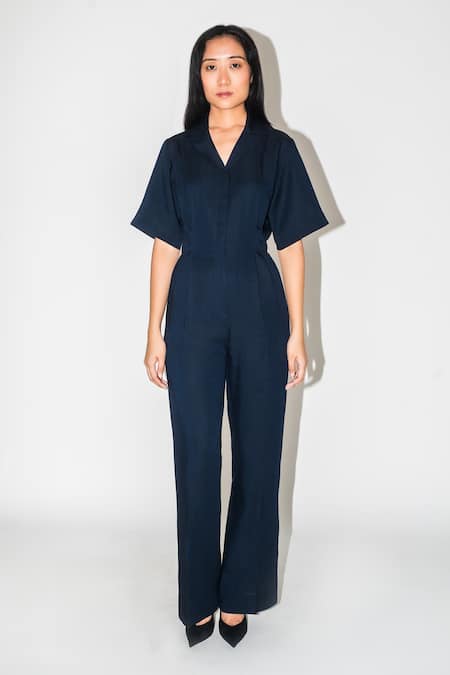 Leh Studios Midnight Pleated Jumpsuit 