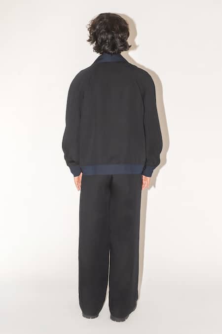 Shop Leh Studios Black Linen Silk Blend Wide Legged Pant at Aza Fashions Shop_Leh Studios_Black Linen Silk Blend Wide Legged Pant _at_Aza_Fashions