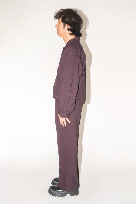 Buy Leh Studios Purple 100% Viscose Otis Pleated Relaxed Fit Trouser Online at Aza Fashions Buy_Leh Studios_Purple 100% Viscose Otis Pleated Relaxed Fit Trouser _Online_at_Aza_Fashions