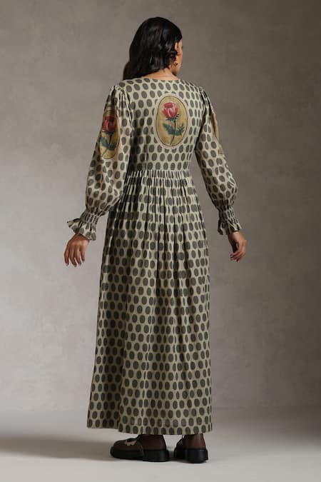 Raiman Rose Garden Print Maxi Dress 