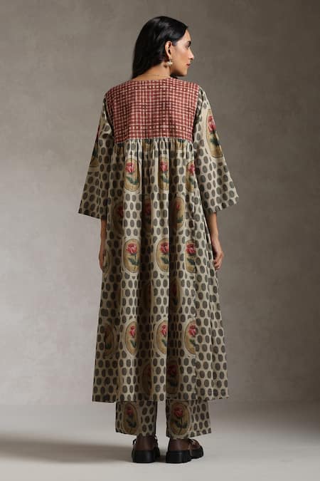 Raiman Rose Garden Print Tunic With Pant 