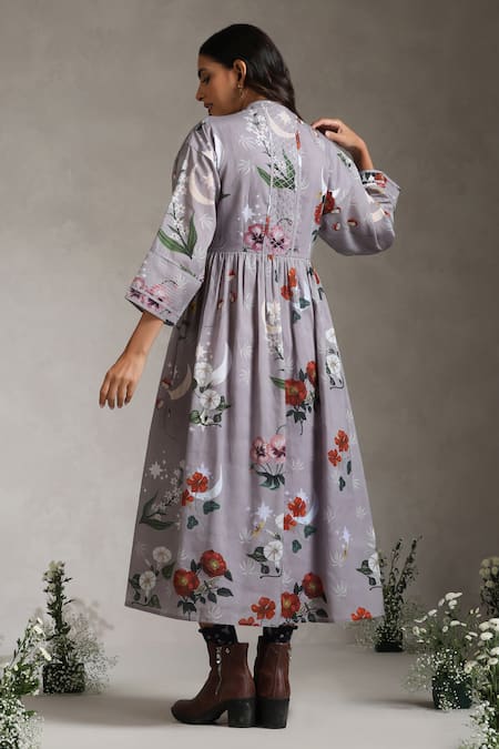 Raiman Luna Floral Print Wrap Dress 