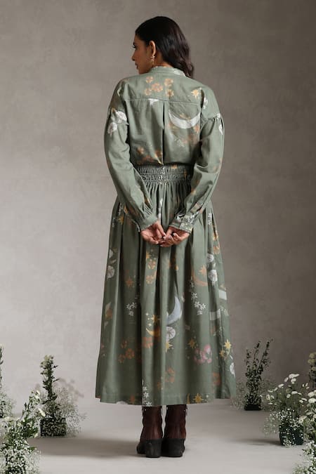 Raiman Enchanted Garden Print Shirt With Skirt 