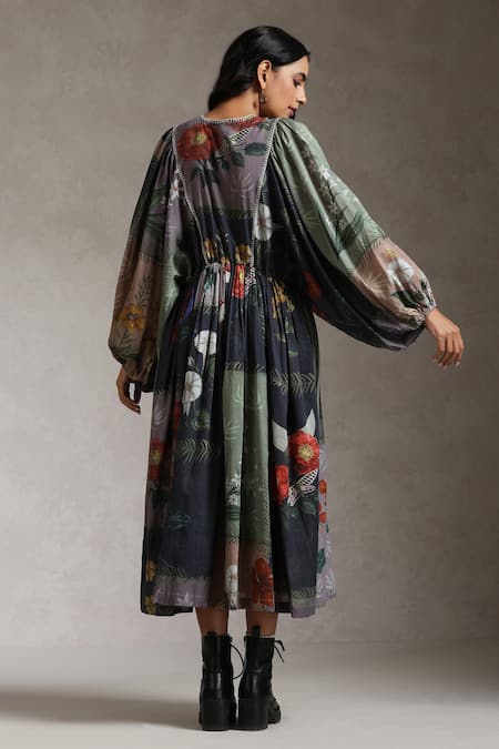 Raiman The Nightfall Floral Print Dress 
