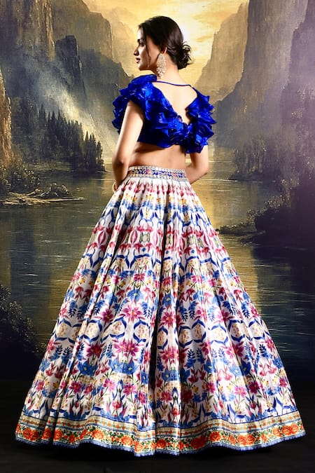 Rashika Sharma Printed Lehenga With Ruffled Blouse 