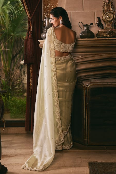 Studio22 By Pulkita Arora Bajaj Divine Glow Embroidered Saree With Blouse 