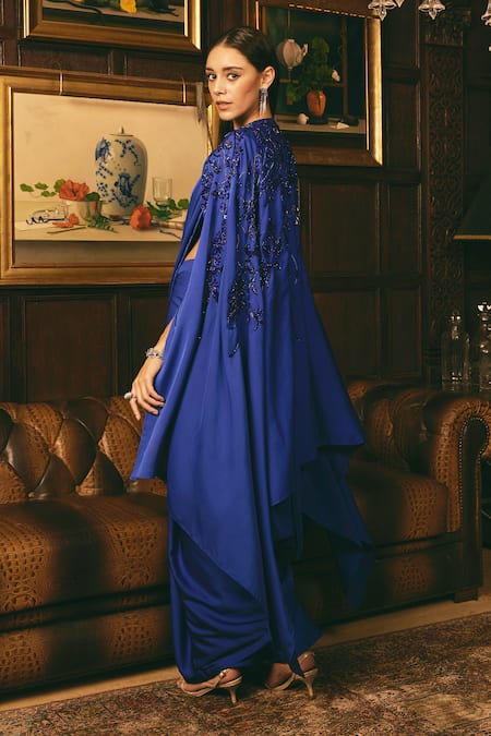 Studio22 By Pulkita Arora Bajaj Demure Grace Beads Embroidered Saree Set 