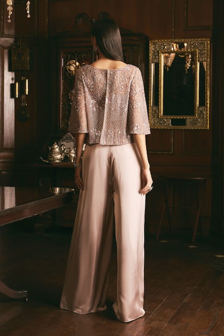 Studio22 By Pulkita Arora Bajaj Firefly Stones Embroidered Top & Pant Set 