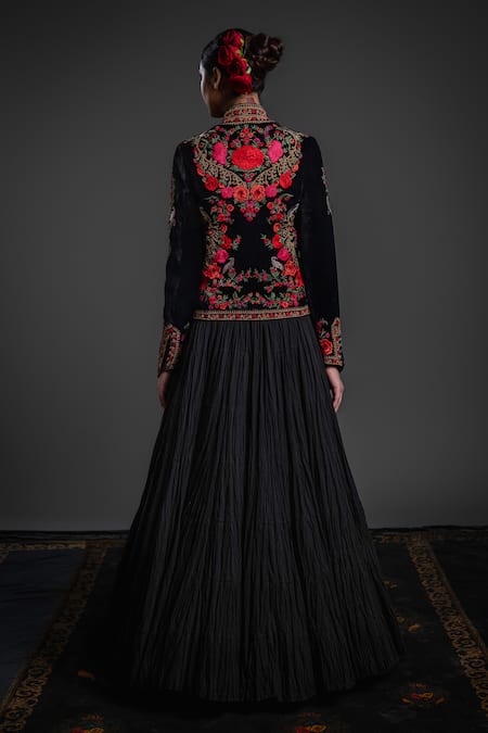 Rohit Bal Floral Vine Embroidered Short Jacket 