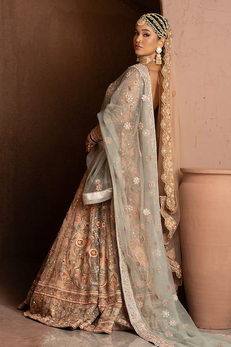 Mehar Zari & Resham Embroidered Bridal Lehenga Set 