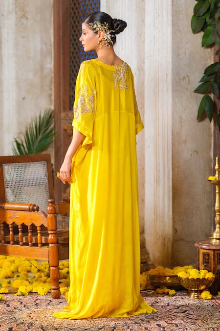 Anu Pellakuru Glass Bead Embroidered Kaftan 