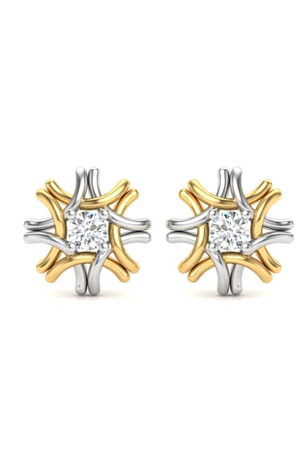 Divine Solitaires 18kt Diamond Embellished Studs 