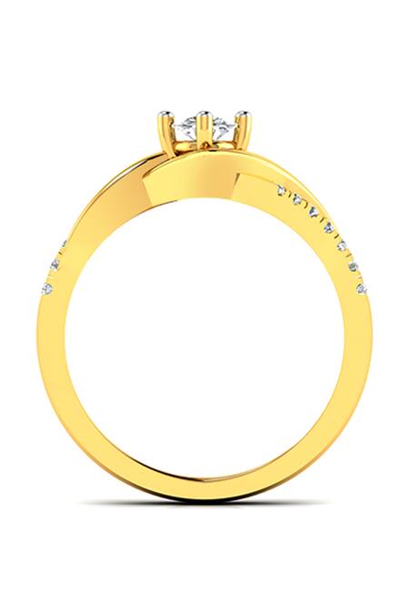 Buy_Divine Solitaires_Yellow Imitation Diamonds Studded Twist Solitaire Ring_Online_at_Aza_Fashions