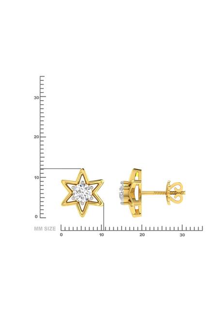 Buy Divine Solitaires Yellow Imitation Diamonds Round Star Studs Online at Aza Fashions Buy_Divine Solitaires_Yellow Imitation Diamonds Round Star Studs_Online_at_Aza_Fashions