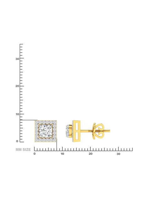 Buy Divine Solitaires Yellow Imitation Diamonds Square Pattern Studs Online at Aza Fashions Buy_Divine Solitaires_Yellow Imitation Diamonds Square Pattern Studs_Online_at_Aza_Fashions