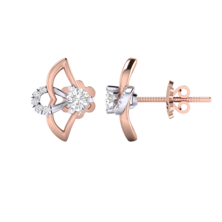 Malabar Gold Rose Gold Solitaire Earrings Flipkart Malabar Gold
