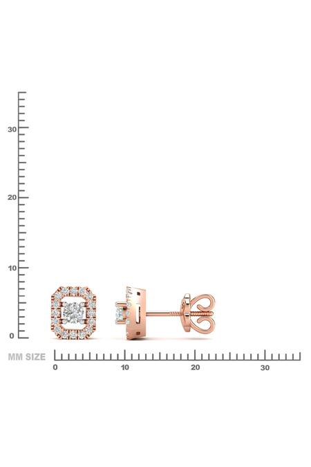 Buy Divine Solitaires Rose Gold Imitation Diamonds Hexagon Cutwork Stud Earrings Online at Aza Fashions Buy_Divine Solitaires_Rose Gold Imitation Diamonds Hexagon Cutwork Stud Earrings_Online_at_Aza_Fashions