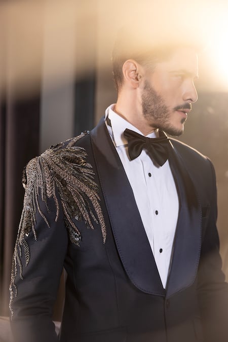 Amit Arora Black Kota Doria, Lycra Cut Work, Zardozi Placement Embroidered Suit Set Online at Aza Fashions Amit Arora_Black Kota Doria, Lycra Cut Work, Zardozi Placement Embroidered Suit Set _Online_at_Aza_Fashions